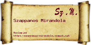 Szappanos Mirandola névjegykártya